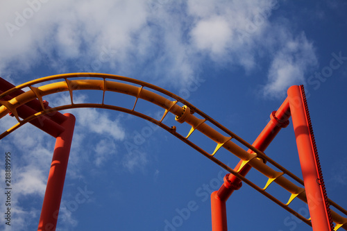 Roller Coaster Ride in Amusement Park. Entertainment and Adventure © ArtmediaworX