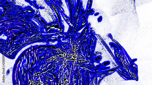 Abstract fractal forms morph and oscillate (Loop)