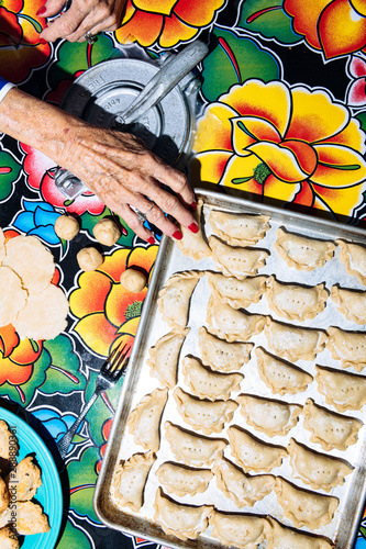 Hand Pies on Oilcloth