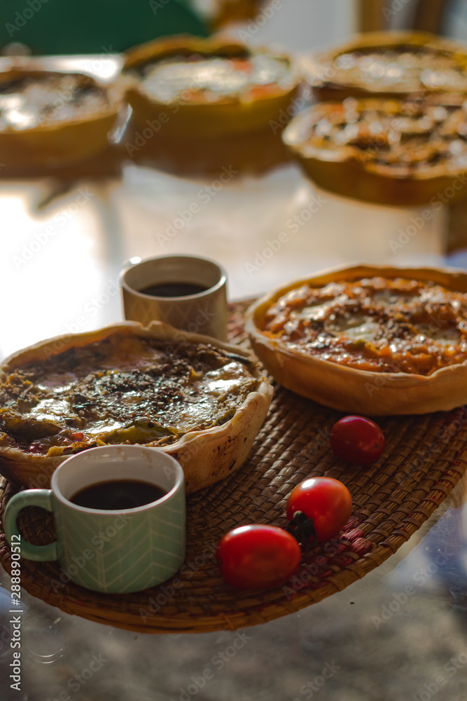 healthy vegetable pie in wooden environment healthy vegetable pie in wooden environment
