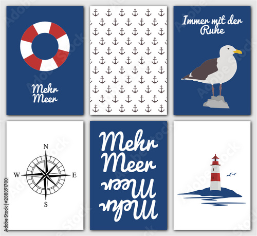 Maritime Postkarten Serie
