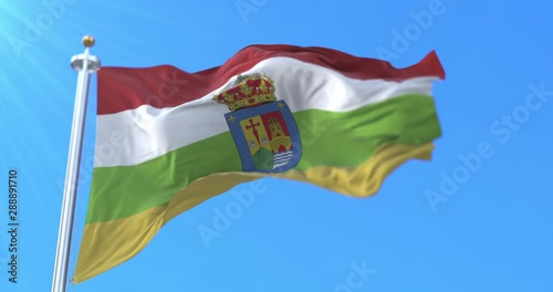 Flag of the spanish autonomous community of La Rioja, Spain - Loop photo