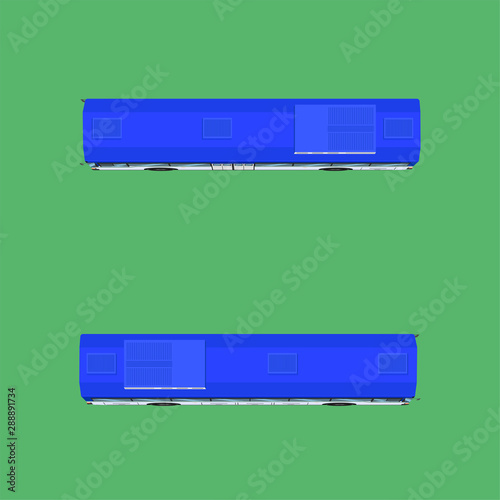 3d top view and little side view thai bus blue white green transport car vehicle driver fare passenger autobus omnibus coach rail bench chair stool armchair seat mattress  vector illustration eps10