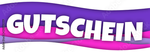 Gutschein in lila pink