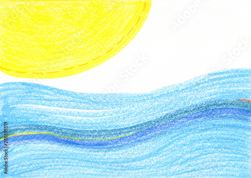 太陽と海 夏をイメージしたグラデーションが美しい背景素材 Stock Illustration Adobe Stock