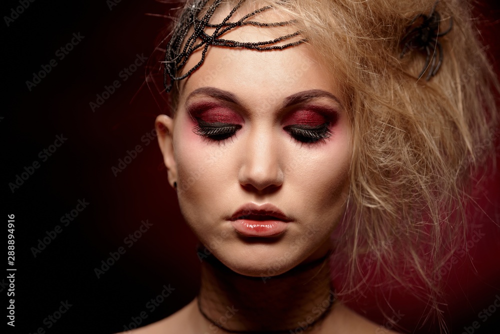 custom made wallpaper toronto digitalPortrait of woman in halloween makeup