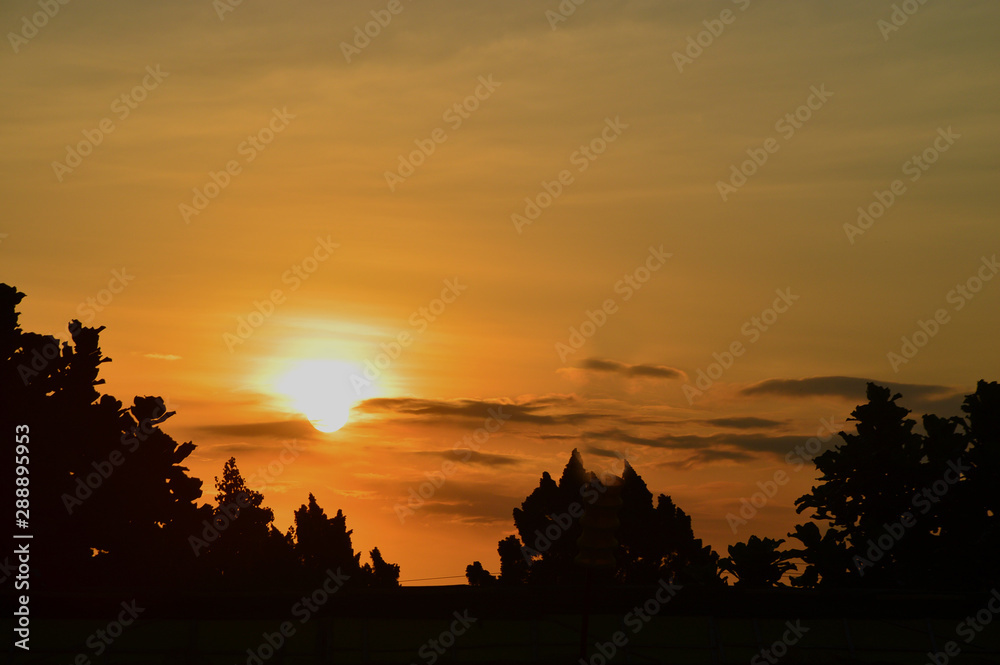 Sunset in Yogyakarta Indonesia