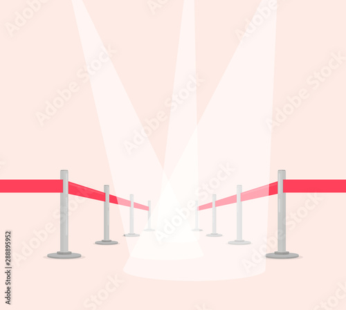 Barrier fence with red tape