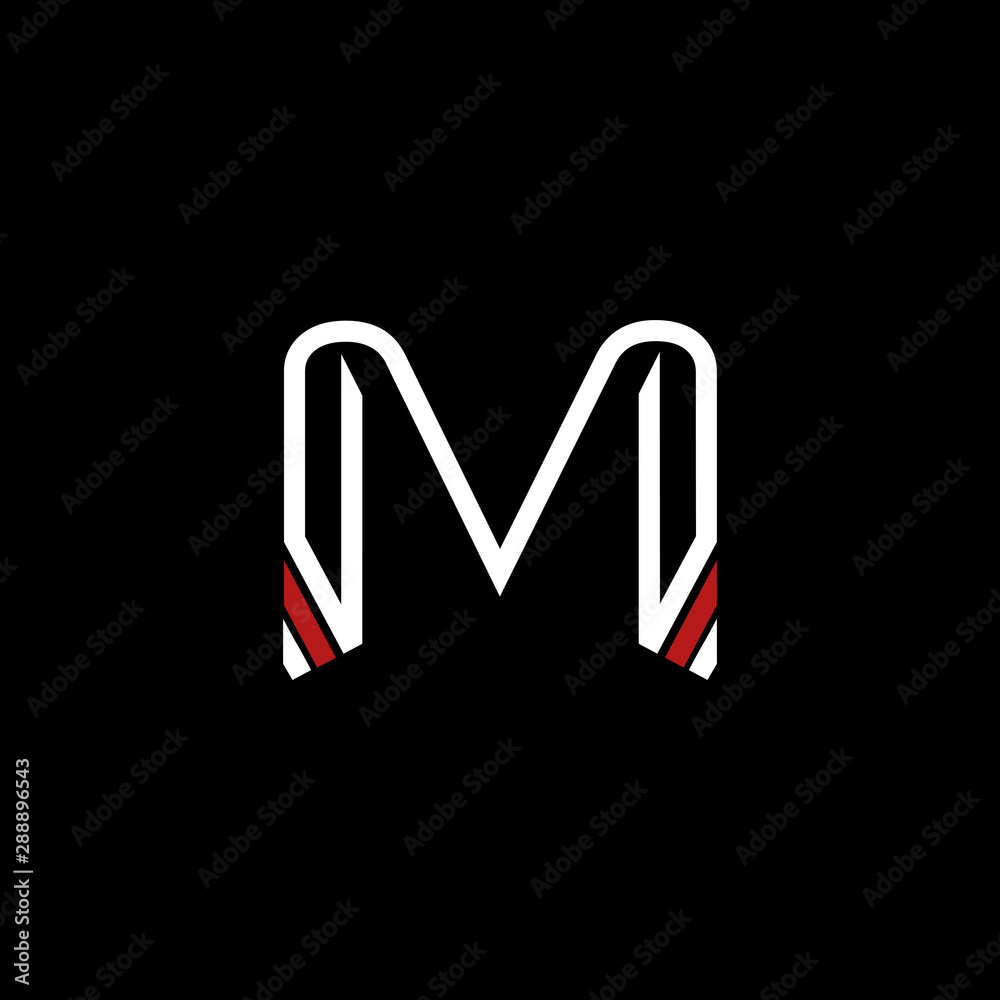 Letter M Outline Creative Business Logo Stock Vector | Adobe Stock