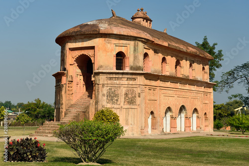  The Talatal Ghar the grandest examples of Tai Ahom architecture located close the Sivasagar Town, Assam India.