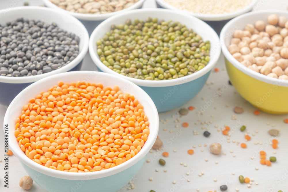 Different bean cultures in small bowls Different bean cultures in small bowls