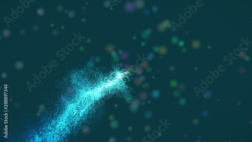 Abstract texture background with glittery colored shiny bokeh spheres