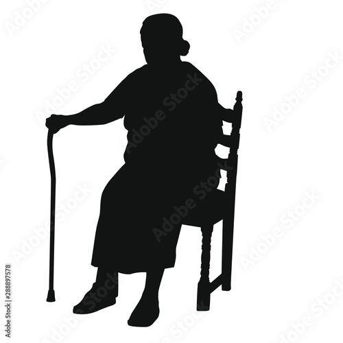 Old People Silhouette