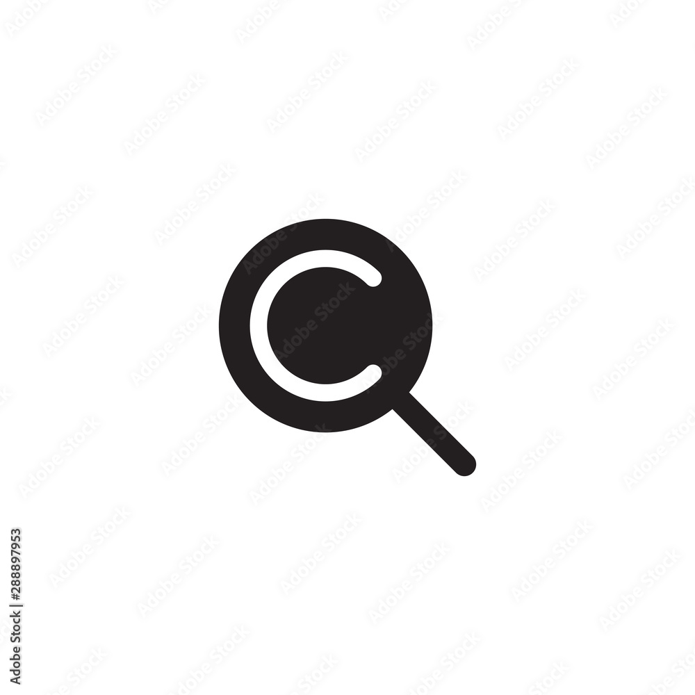 Search logo design with using magnifying glass icon Search logo design with using magnifying glass icon