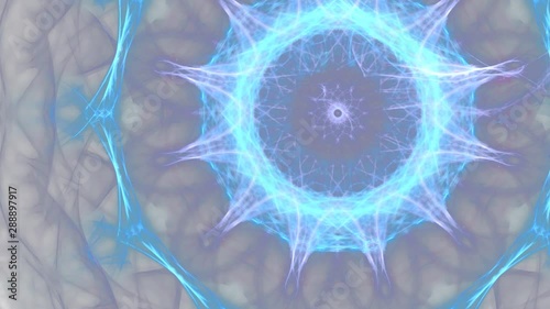Abstract fractal forms morph and oscillate (Loop)