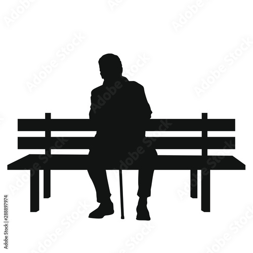 Old People Silhouette