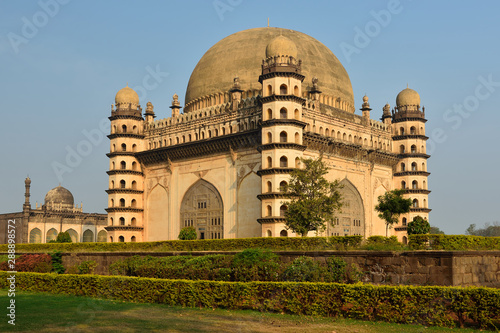 India, Karnataka state, Bijapur, Gol Gumbaz, the mausoleum of Sultan of Bijapur. 