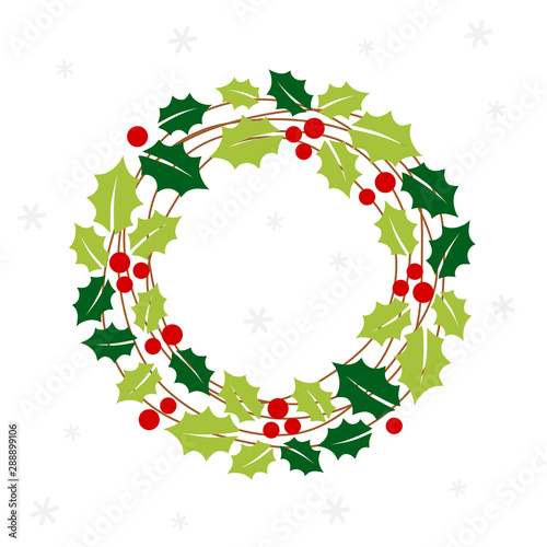 Christmas wreath card - Christmas set.