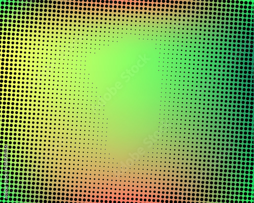 Abstract modern vector halftone green background