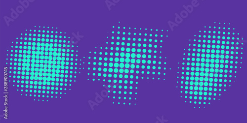 Vector abstract halftone elements 