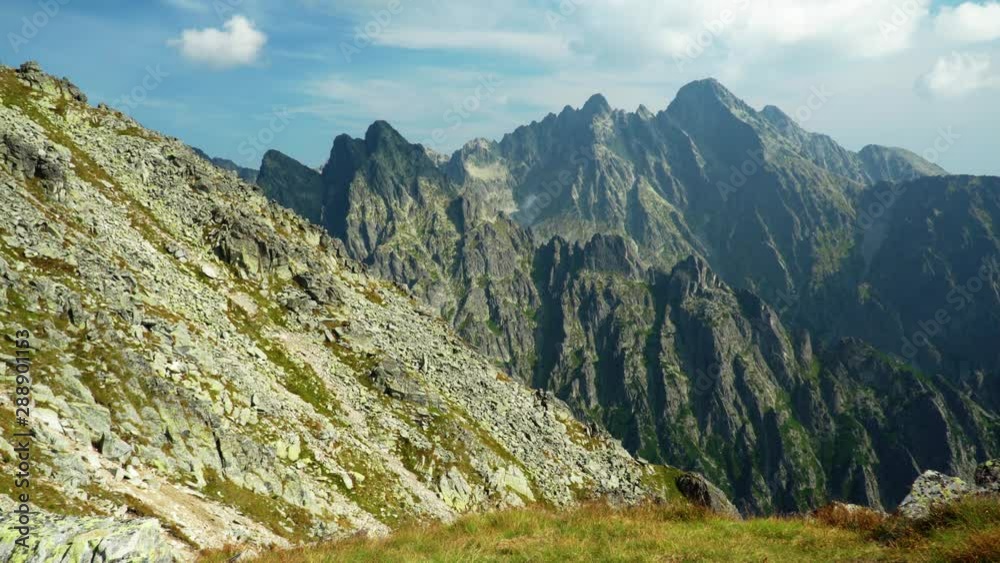 beautiful view of Lomnica Peak in Tatra Mountains , slovakia