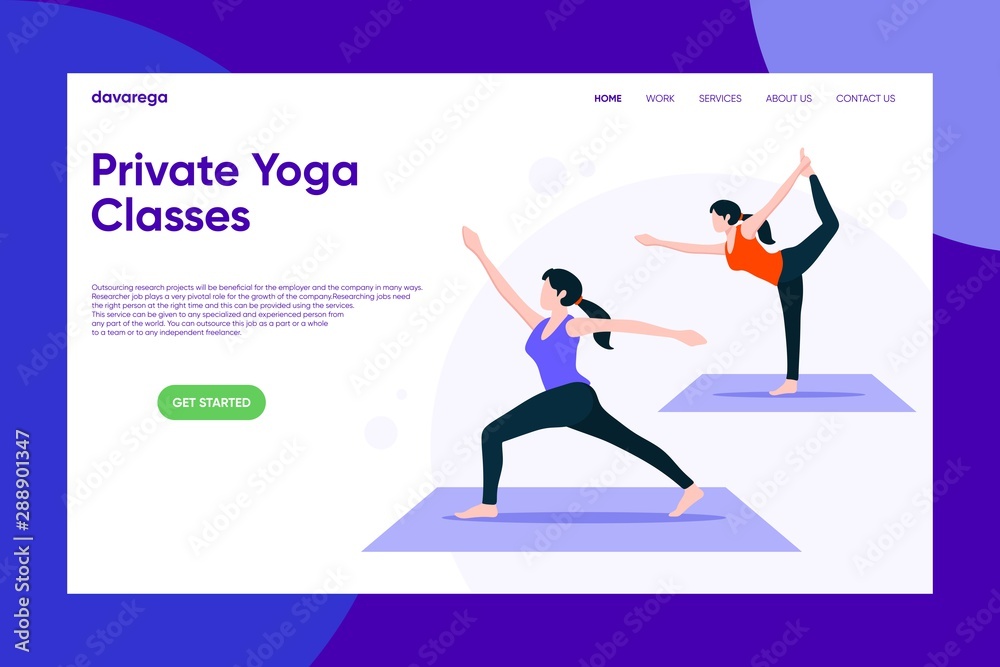 Landing Page Private Yoga Classes