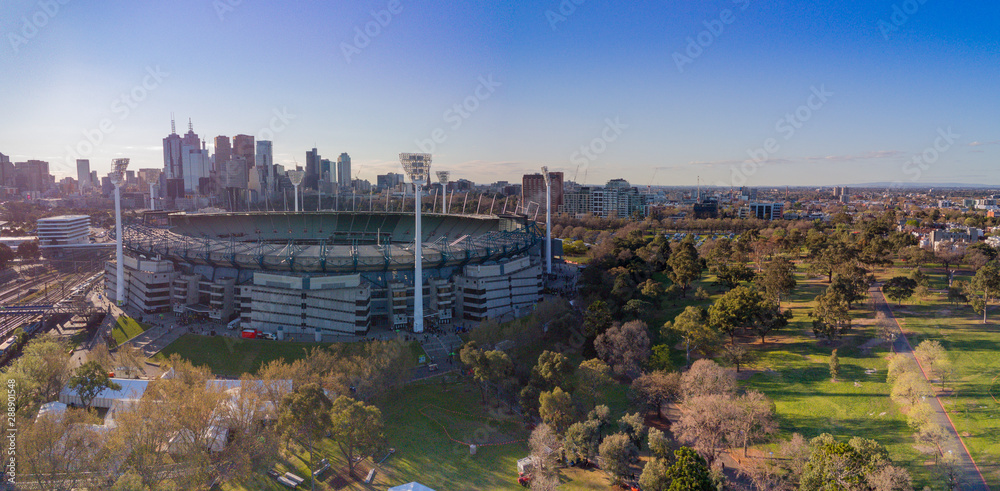 Naklejka premium Zdjęcia lotnicze z Melbourne Cricket Ground