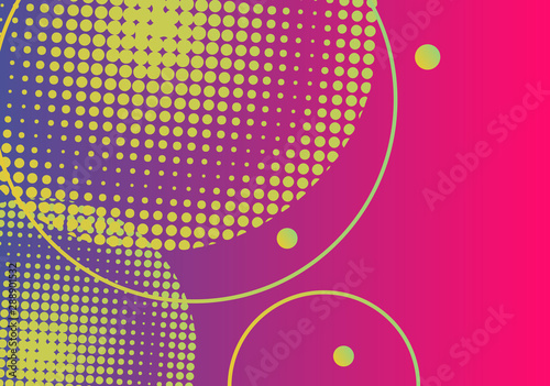 Pink abstract vector half tone circle background