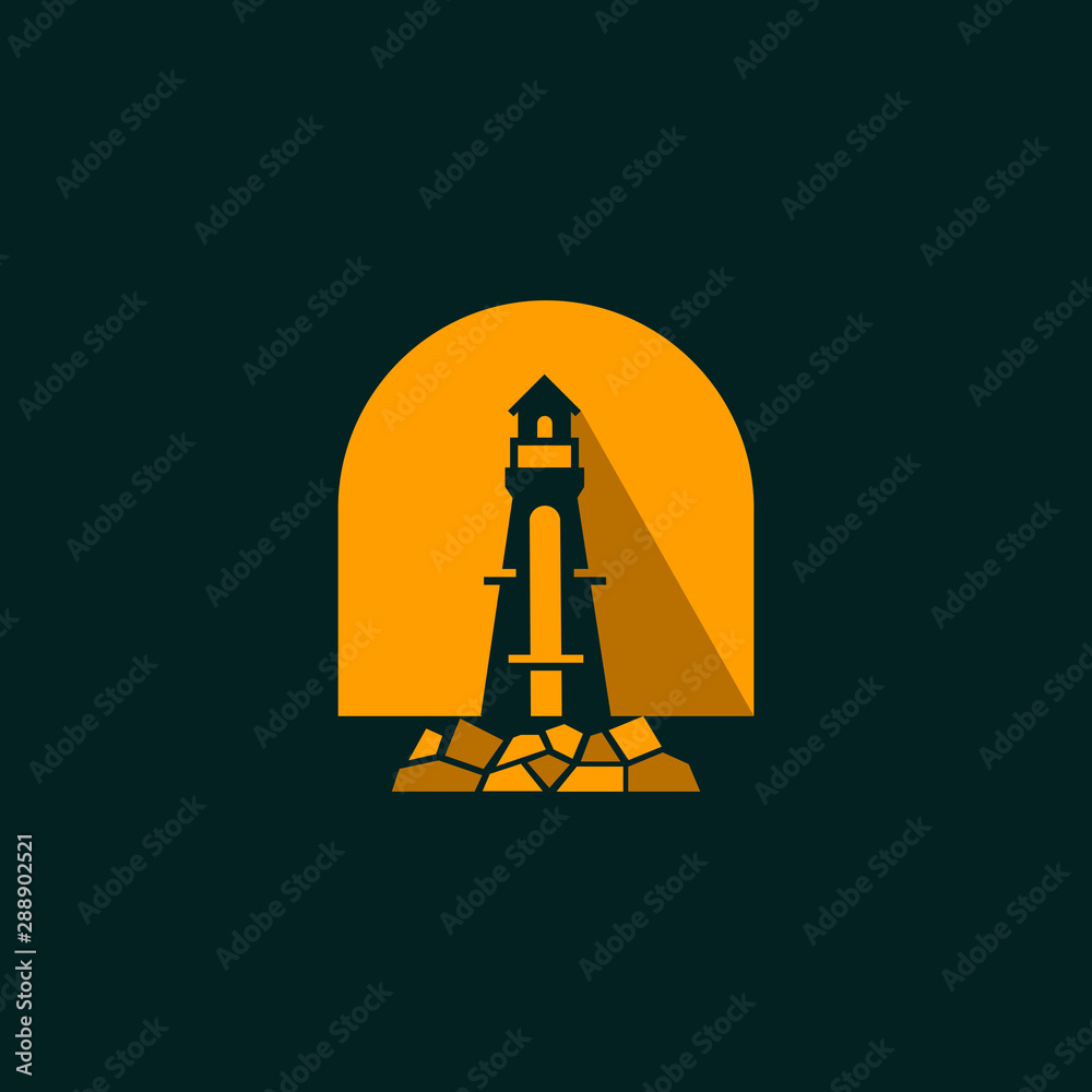 Lighthouse Tower Simple Icon Logo Design Template Element Vector Lighthouse Tower Simple Icon Logo Design Template Element Vector