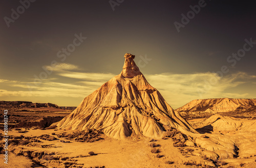 Castil de Tierra  in der Halbwüste Bardenas Reales in Spanien