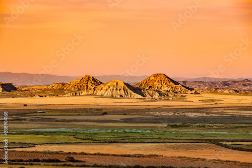 Wüstenlandschaft in der Halbwüste Bardenas Reales in Spanien