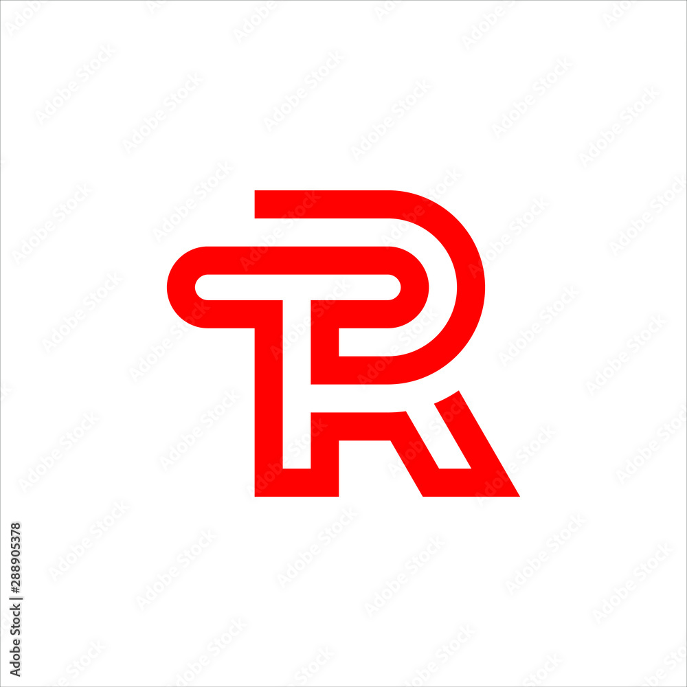 letter TR logo vector template download