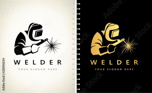 Welder logo vector. Logo design.