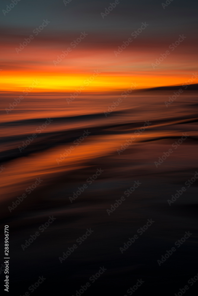 Smooth colors of abstract sunset