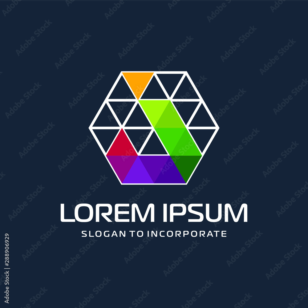 Hexagon letters J digital logo. abstract icon. construction concept - vector Hexagon letters J digital logo. abstract icon. construction concept - vector