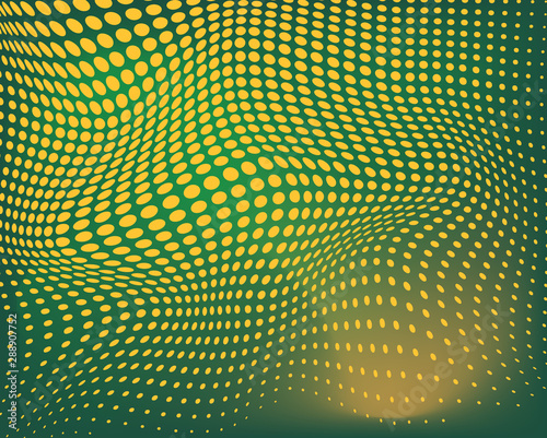Yellow abstract dotted pattern design background