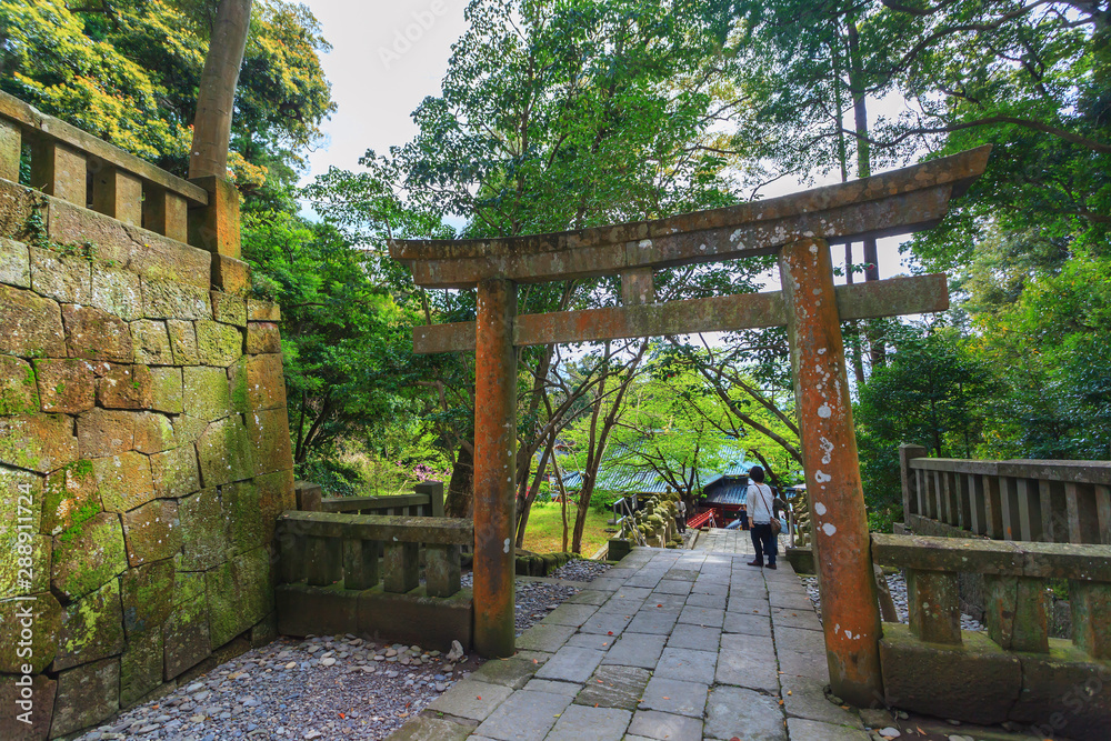 Kunozan Toshogu shrine in spring season at Shizuoka prefecture, Japan