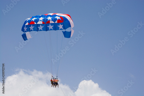 American flag colors parasa...