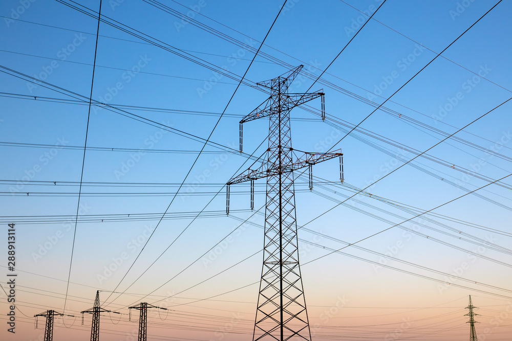 pylons of high voltage lines