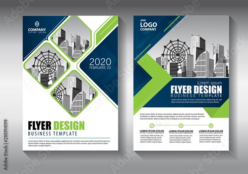 Brochure design, cover modern layout, annual report, poster, flyer in A4 with colorful triangles, geometric shapes for tech, science, market with light background