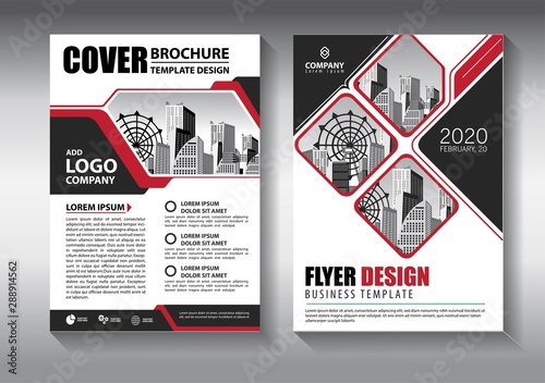 Brochure design, cover modern layout, annual report, poster, flyer in A4 with colorful triangles, geometric shapes for tech, science, market with light background