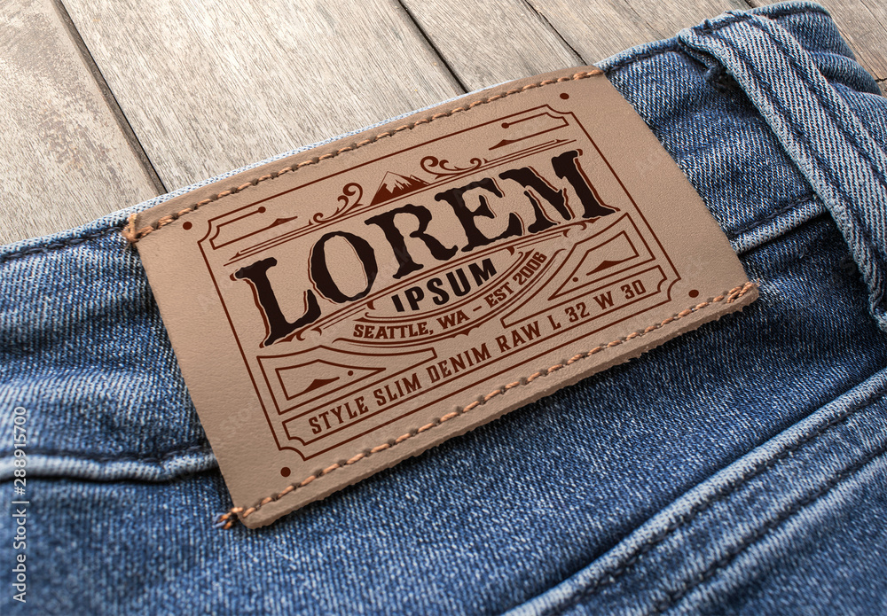 Modelo do Stock: Vintage Jeans Label Layout