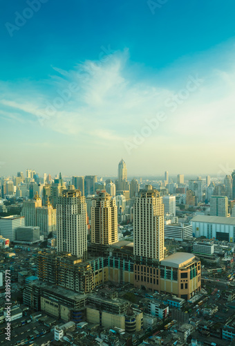 Bangkok Cityscape with high building at sunset