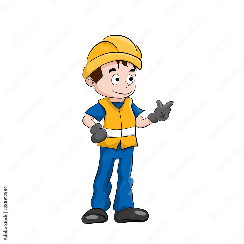 Vector design of worker with his personal protective equipment Vector design of worker with his personal protective equipment