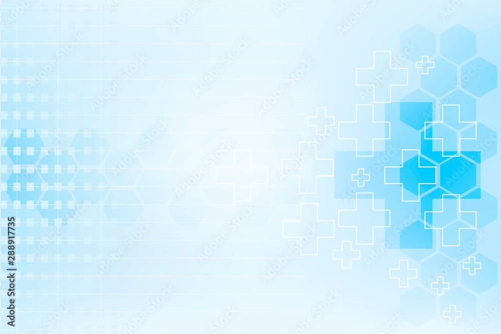 Geometry, positive and hexagon symbols Medical concept background Geometry, positive and hexagon symbols Medical concept background