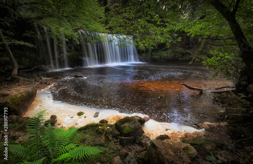 The waterfall at Sgwd Ddwli Isaf on the river Neath  near Pontneddfechan in South Wales  UK.