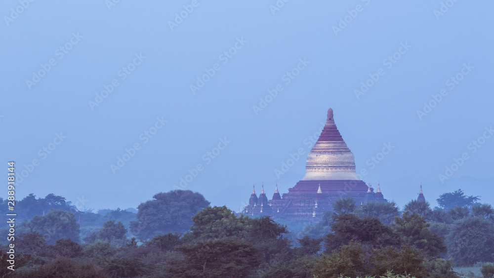 Landscape View of Ancient Temple and Pagoda in Old Bagan, Myanma