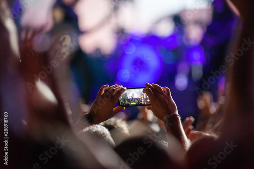 crowd of people having fun at concert - summer music festival © Melinda Nagy