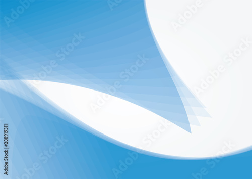 Abstract soft blue curves background