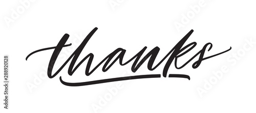 Thanks handwritten vector lettering